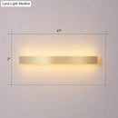 GobekUsa Minimalist Gold Plated LED Wall Sconce for Living Room - Aluminum Bar Shaped Flush Wall Light