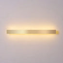 GobekUsa Minimalist Gold Plated LED Wall Sconce for Living Room - Aluminum Bar Shaped Flush Wall Light