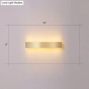 GobekUsa Minimalist Gold Plated LED Wall Sconce for Living Room - Aluminum Bar Shaped Flush Wall Light