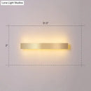 GobekUsa Minimalist Gold Plated LED Wall Sconce for Living Room - Aluminum Bar Shaped Flush Wall Light