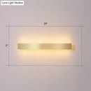 GobekUsa Minimalist Gold Plated LED Wall Sconce for Living Room - Aluminum Bar Shaped Flush Wall Light
