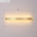 GobekUsa Minimalist Gold Plated LED Wall Sconce for Living Room - Aluminum Bar Shaped Flush Wall Light