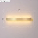 GobekUsa Minimalist Gold Plated LED Wall Sconce for Living Room - Aluminum Bar Shaped Flush Wall Light