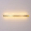 GobekUsa Minimalist Gold Plated LED Wall Sconce for Living Room - Aluminum Bar Shaped Flush Wall Light