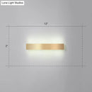 GobekUsa Minimalist Gold Plated LED Wall Sconce for Living Room - Aluminum Bar Shaped Flush Wall Light