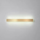 GobekUsa Minimalist Gold Plated LED Wall Sconce for Living Room - Aluminum Bar Shaped Flush Wall Light