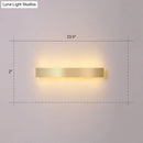 GobekUsa Minimalist Gold Plated LED Wall Sconce for Living Room - Aluminum Bar Shaped Flush Wall Light