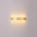 GobekUsa Minimalist Gold Plated LED Wall Sconce for Living Room - Aluminum Bar Shaped Flush Wall Light