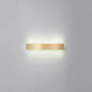 GobekUsa Minimalist Gold Plated LED Wall Sconce for Living Room - Aluminum Bar Shaped Flush Wall Light