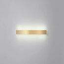 GobekUsa Minimalist Gold Plated LED Wall Sconce for Living Room - Aluminum Bar Shaped Flush Wall Light