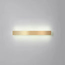 GobekUsa Minimalist Gold Plated LED Wall Sconce for Living Room - Aluminum Bar Shaped Flush Wall Light