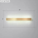 GobekUsa Minimalist Gold Plated LED Wall Sconce for Living Room - Aluminum Bar Shaped Flush Wall Light