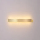 GobekUsa Minimalist Gold Plated LED Wall Sconce for Living Room - Aluminum Bar Shaped Flush Wall Light