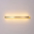 GobekUsa Minimalist Gold Plated LED Wall Sconce for Living Room - Aluminum Bar Shaped Flush Wall Light