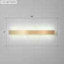 GobekUsa Minimalist Gold Plated LED Wall Sconce for Living Room - Aluminum Bar Shaped Flush Wall Light