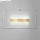 GobekUsa Minimalist Gold Plated LED Wall Sconce for Living Room - Aluminum Bar Shaped Flush Wall Light