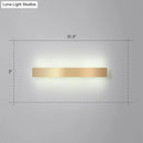 GobekUsa Minimalist Gold Plated LED Wall Sconce for Living Room - Aluminum Bar Shaped Flush Wall Light