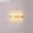 GobekUsa Minimalist Gold Plated LED Wall Sconce for Living Room - Aluminum Bar Shaped Flush Wall Light