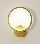 Minimalist gold ring led wall lights for living room decor by Decorbites