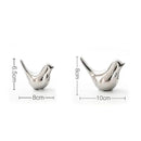 Minimalist gold & silver rabbit ceramic ornaments living room decor by Decorbites