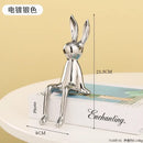 Minimalist gold & silver rabbit ceramic ornaments living room decor by Decorbites