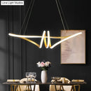 GobekUsa Minimalist Gold Twist Island Pendant Light Fixture with LED Metal Finish - Perfect for Restaurants