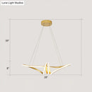 GobekUsa Minimalist Gold Twist Island Pendant Light Fixture with LED Metal Finish - Perfect for Restaurants