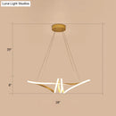 GobekUsa Minimalist Gold Twist Island Pendant Light Fixture with LED Metal Finish - Perfect for Restaurants