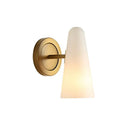 GobekUsa Minimalist Gold Wall Sconce Light for Living Room with Frosted Glass Shade