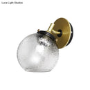 GobekUsa Minimalist 1-Light Gold Wall Sconce: Exposed Ball Design for Living Room, Water Glass Feature