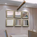 GobekUsa Golden Border Square Mirror Wall Decor Combination