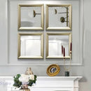 GobekUsa Golden Border Square Mirror Wall Decor Combination
