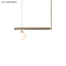 GobekUsa Golden Glass Shade Hanging Lamp: Post Modern Bubble Chandelier for Dining Room
