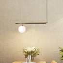 GobekUsa Golden Glass Shade Hanging Lamp: Post Modern Bubble Chandelier for Dining Room