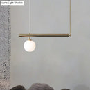 GobekUsa Golden Glass Shade Hanging Lamp: Post Modern Bubble Chandelier for Dining Room