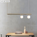 GobekUsa Golden Glass Shade Hanging Lamp: Post Modern Bubble Chandelier for Dining Room