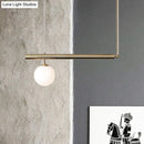 GobekUsa Golden Glass Shade Hanging Lamp: Post Modern Bubble Chandelier for Dining Room