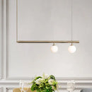 GobekUsa Golden Glass Shade Hanging Lamp: Post Modern Bubble Chandelier for Dining Room