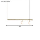 GobekUsa Golden Glass Shade Hanging Lamp: Post Modern Bubble Chandelier for Dining Room