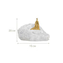 GobekUsa Golden Man Crystal Mountain Sculpture Home Decor Handcraft