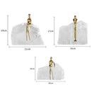 GobekUsa Golden Man Crystal Mountain Sculpture Home Decor Handcraft