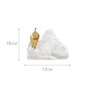 GobekUsa Golden Man Crystal Mountain Sculpture Home Decor Handcraft