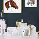 GobekUsa Golden Man Crystal Mountain Sculpture Home Decor Handcraft