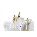 GobekUsa Golden Man Crystal Mountain Sculpture Home Decor Handcraft