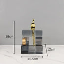 GobekUsa Golden Thinker Crystal Base Sculpture for Modern Desk Decor
