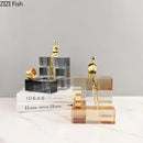 GobekUsa Golden Thinker Crystal Base Sculpture for Modern Desk Decor