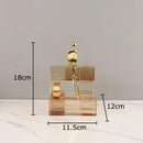 GobekUsa Golden Thinker Crystal Base Sculpture for Modern Desk Decor
