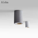 GobekUsa Cement LED Round Downlight: Minimalist Ceiling Spotlight for Living Room and Aisle