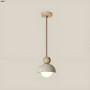 GobekUsa Glass Ball Pendant Light - Adjustable Wire, LED, Yellow Travertine White, Dining Room