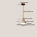 GobekUsa Glass Ball Pendant Light - Adjustable Wire, LED, Yellow Travertine White, Dining Room